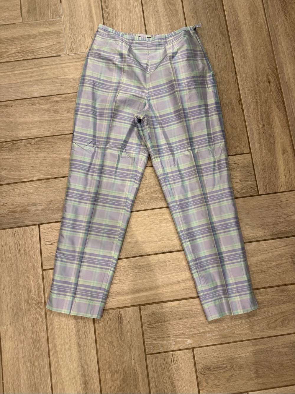 Silk Vintage 80s size 10 Women’s Plaid Pants